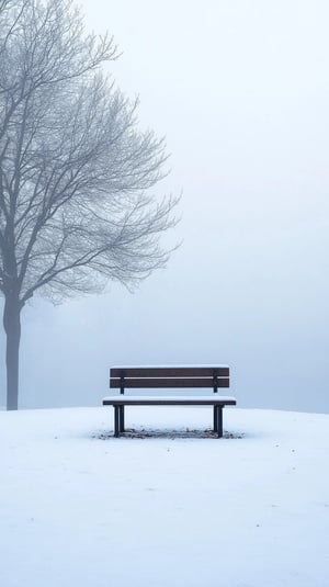 Stock Cake Foggy Winter Bench 1291741 standard