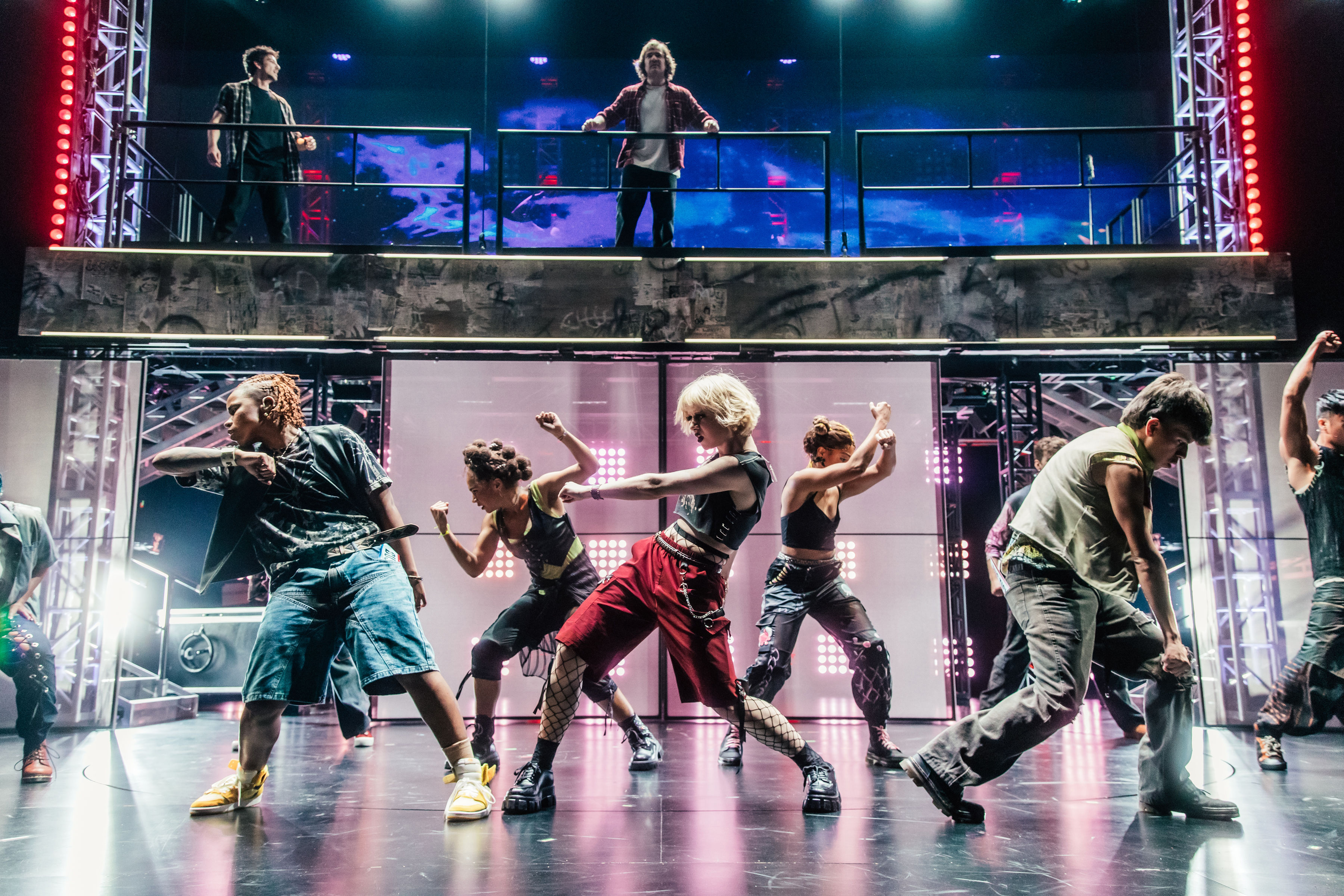 The cast of Green Days American Idiot at the Mark Taper Forum Produced by Center Theatre Group in collaboration with Deaf West Theatre Photo by Jeff Lorch