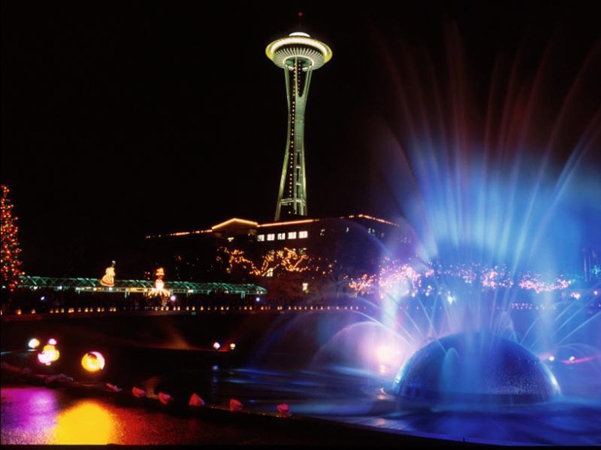 Carson  Fountain At Night