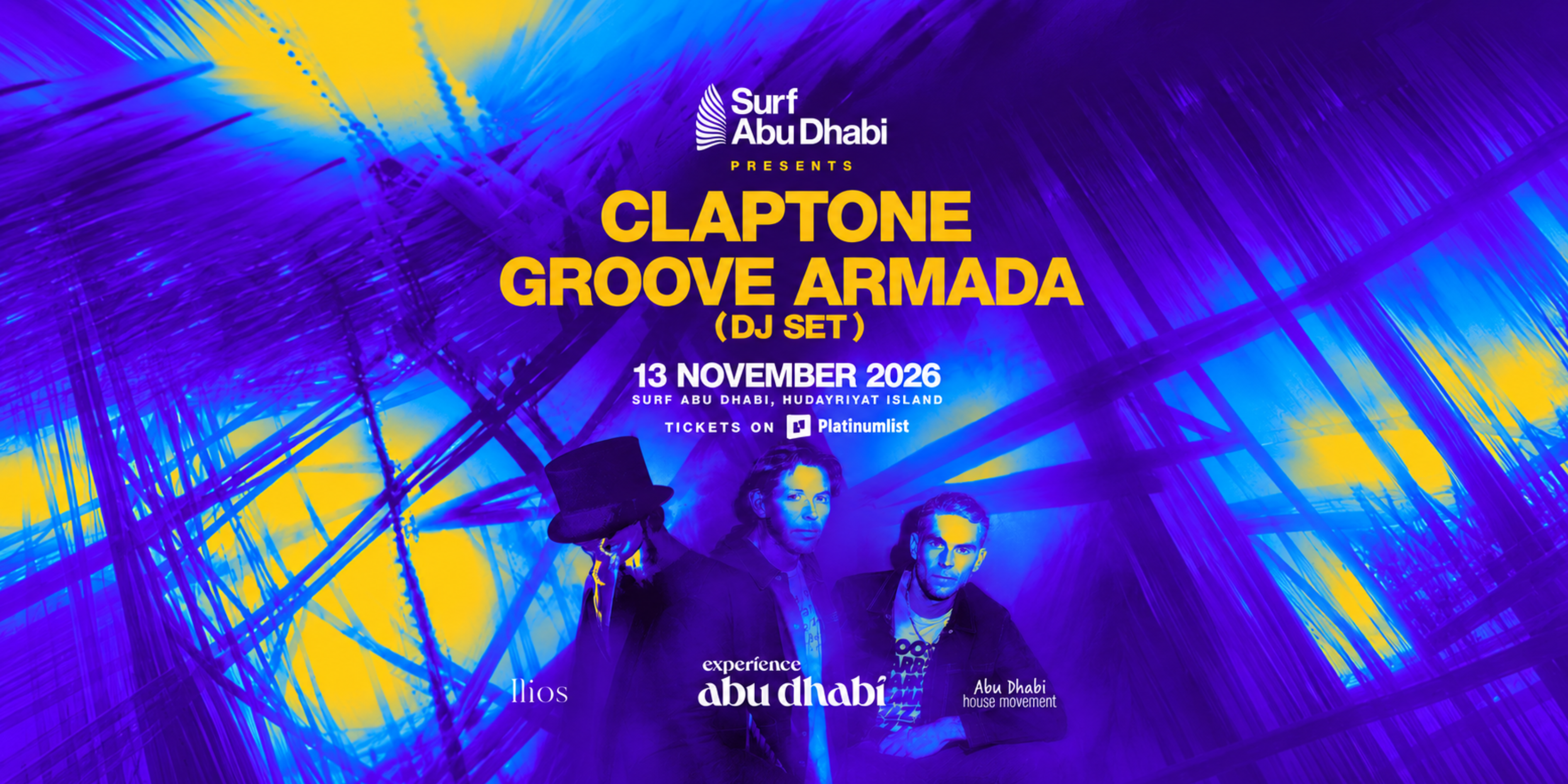 CLAPTONE AND GROOVE ARMADA TO HEADLINE OPEN-AIR EVENT AT SURF ABU DHABI
