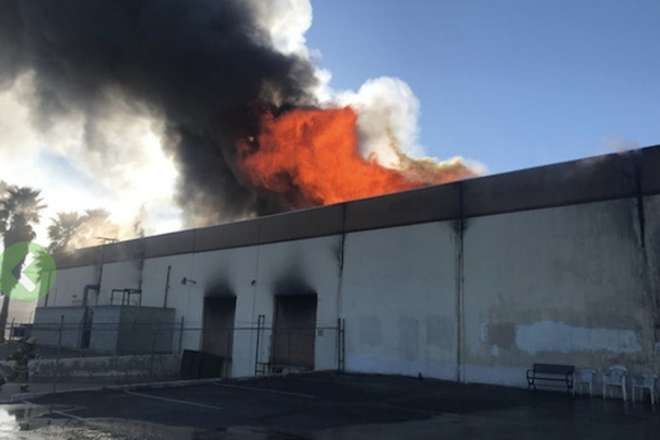 A fire has destroyed the Apollo/Transco vinyl manufacturing facility