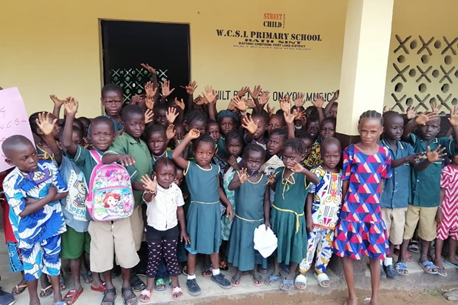 An electronic record label has opened a school in Sierra Leone