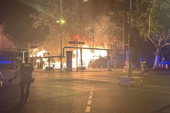 Berlin nightclub Renate engulfed in flames