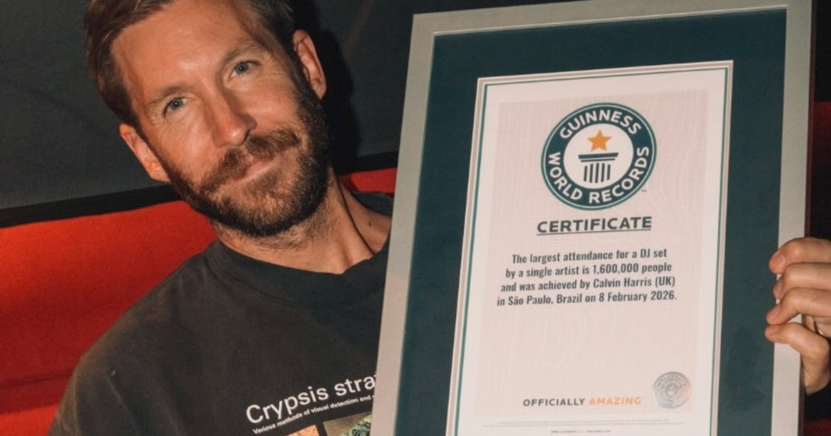 Imagem da matéria: Calvin Harris entra no Guinness World Record com show histórico em São Paulo