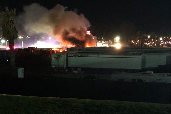 ​Fire breaks out at the Coachella campgrounds on the first night of its 2019 edition