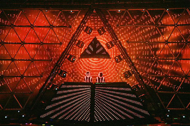 A Daft Punk tribute band is rebuilding the iconic Pyramid stage