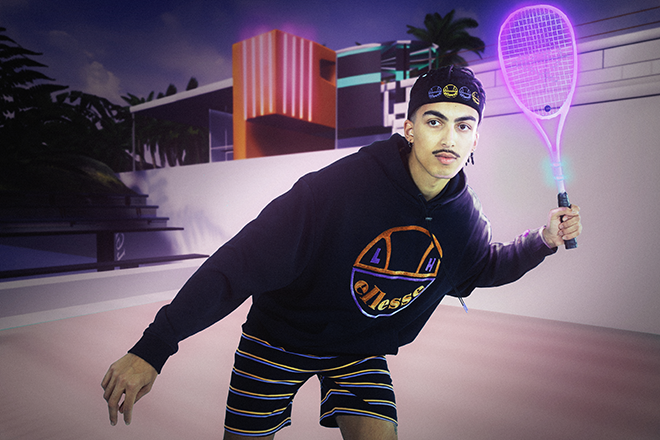 Liam Hodges and ellesse serve up sci-fi tennis-inspired collaboration