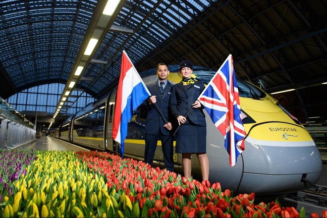 Eurostar will soon run three trains from London to Amsterdam a day