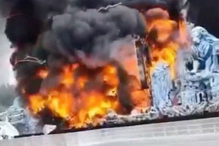Blaze rips through Tomorrowland main stage, 48 hours before festival begins