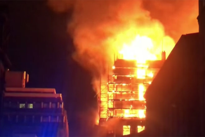 Glasgow School of Art devastated by second fire in four years