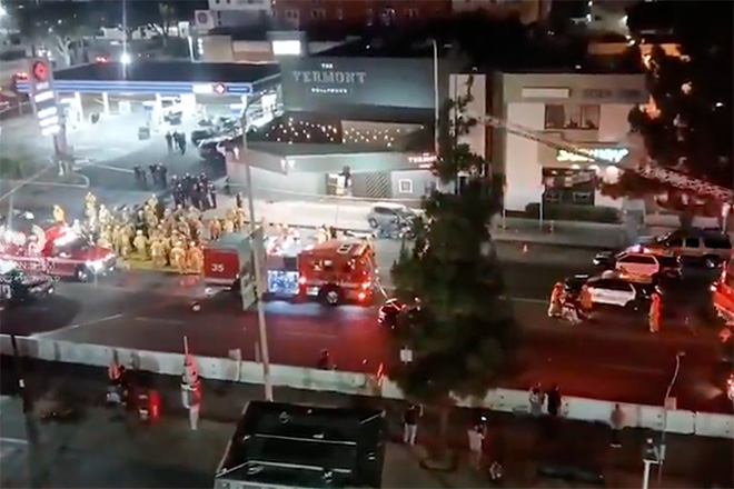 36 injured after car rams into crowd outside LA nightclub