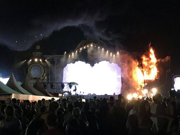 Tomorrowland Unite Spain evacuated after fire engulfs stage