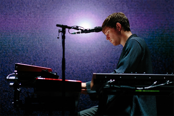 James Blake performs three new tracks and a Radiohead cover