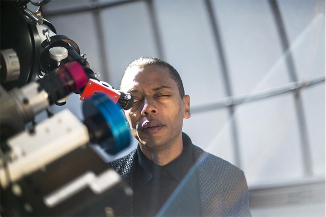 Jeff Mills scores the lunar surface for his Outer Limits series on