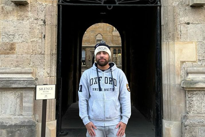 Killa Ki is studying a master's degree in science at Oxford University