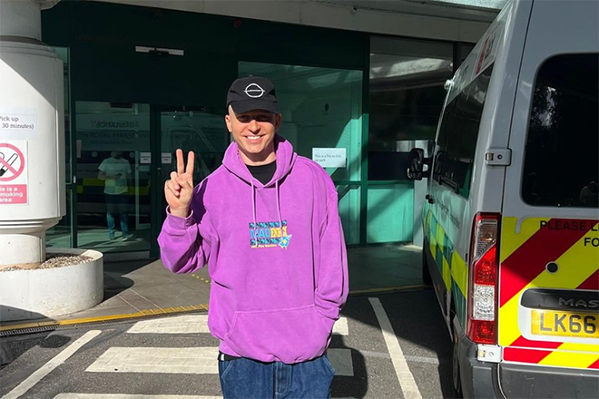 Michael Bibi leaves hospital feeling ‘tired but happy’ after completing his main cancer treatment
