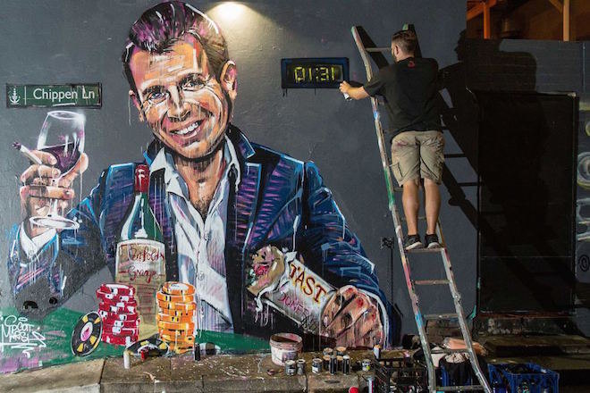 Sydney artist takes on lockout-loving Premier