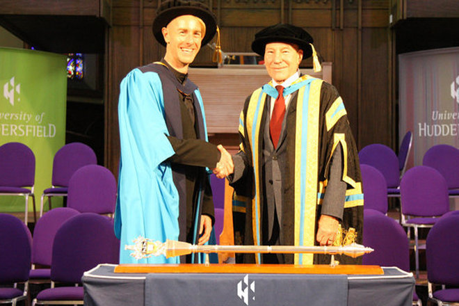 Richie Hawtin awarded doctorate by Sir Patrick Stewart