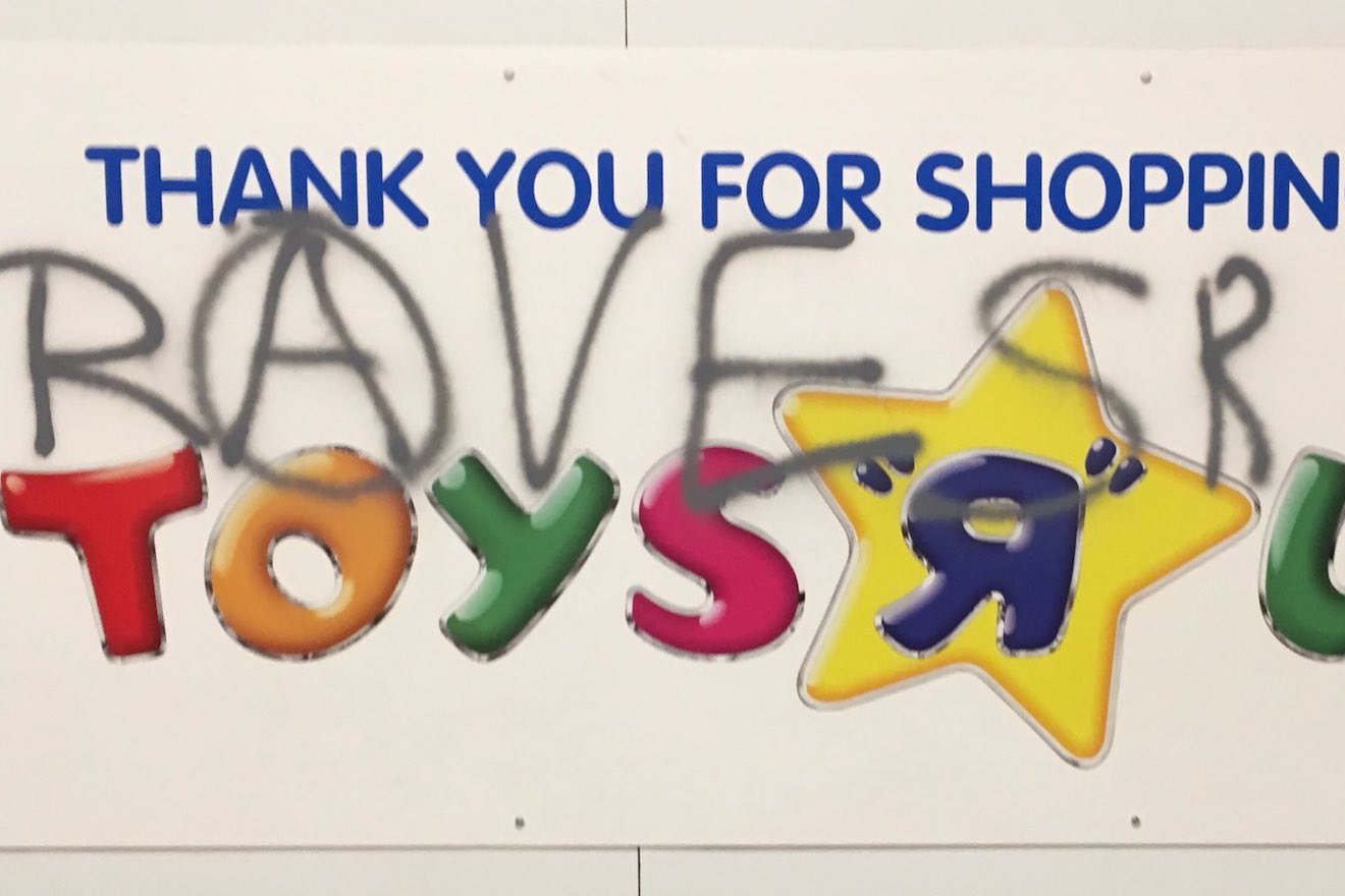 Police shut down an illegal rave in an abandoned Toys 'R' Us