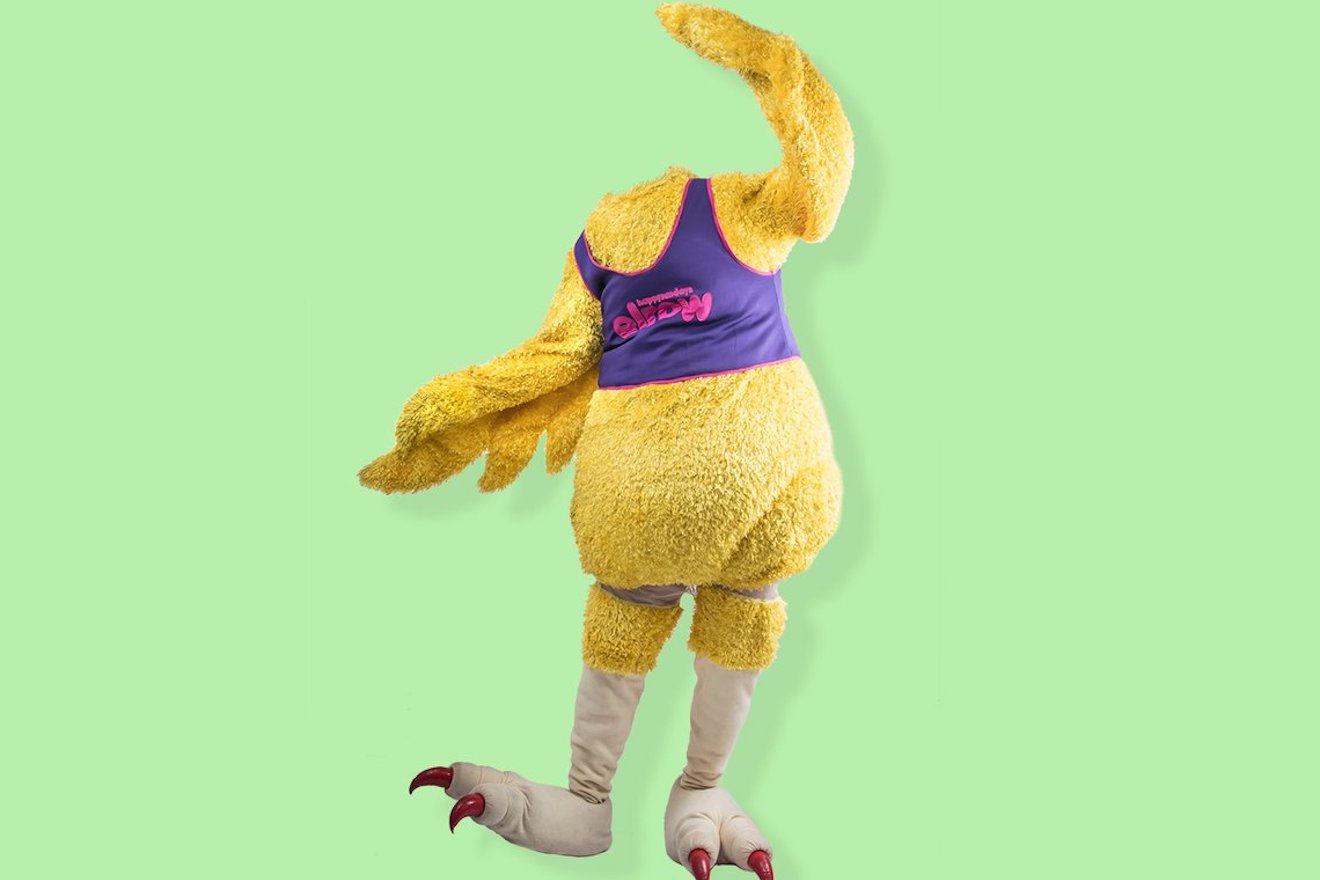 The elrow chicken's head has mysteriously gone missing