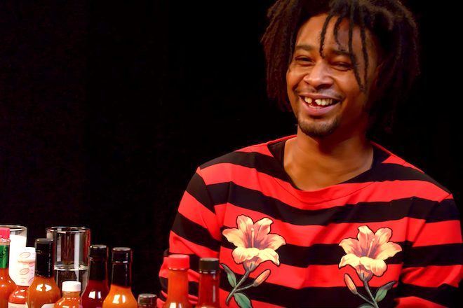 Danny Brown talks TJ Miller's drug grab bags while eating ridiculously spicy wings