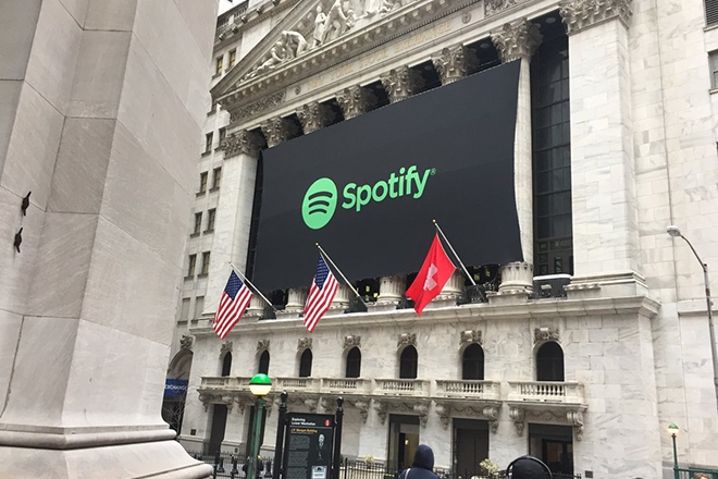 Spotify goes public valued at $30 billion with a flag mix-up