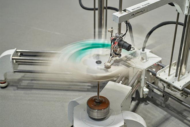 Artists have invented a record player that plays music from waste plastic