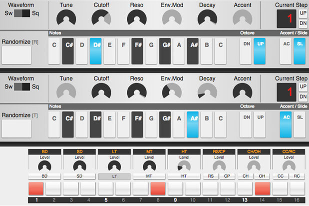 Check out this website where you can make acid house