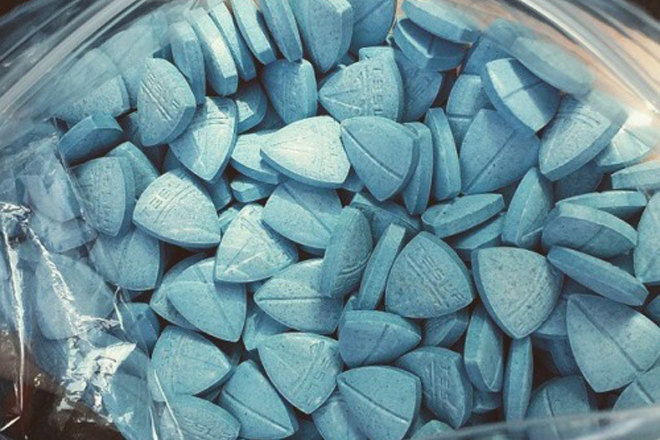 Police say blue Tesla 'ecstasy' pills could contain meth and cocaine