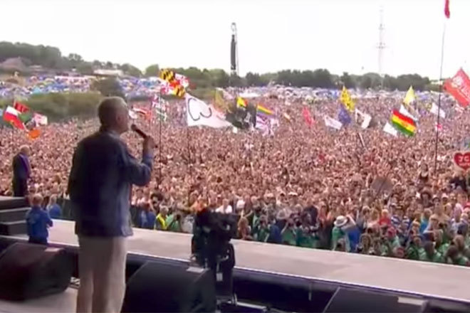 Watch Jeremy Corbyn’s speech at Glastonbury