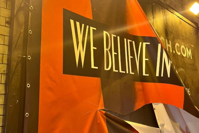 Crossbreed billboard torn down in 'act of queerphobia'