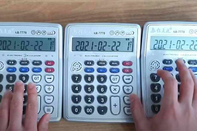 A YouTuber has recreated classic Daft Punk tracks using desktop calculators