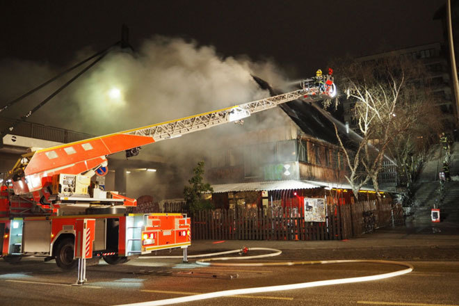 There was a fire at Hamburg's Golden Pudel overnight