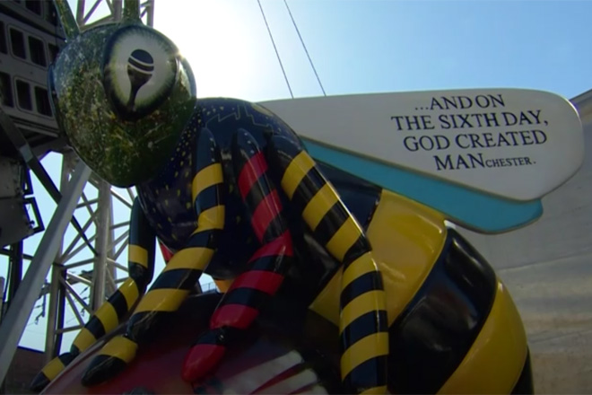 This giant bee sculpture pays homage to The Haçienda