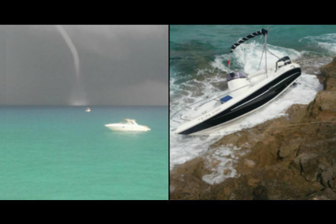 Wild tornadoes tear through Ibiza