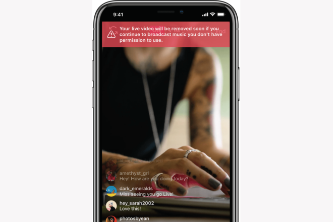 Instagram issues new copyright warning in DJ live streams
