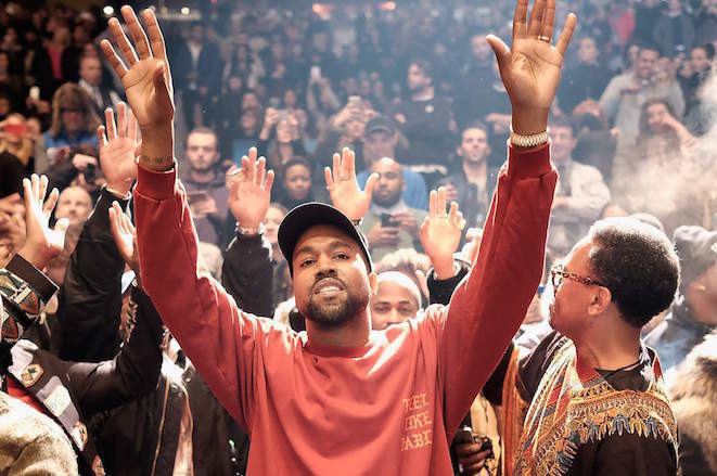 Kanye encourages fan to freestyle for him in NYC