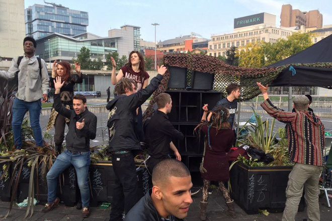 Anti-austerity protestors raved for 40 hours straight in Manchester this weekend