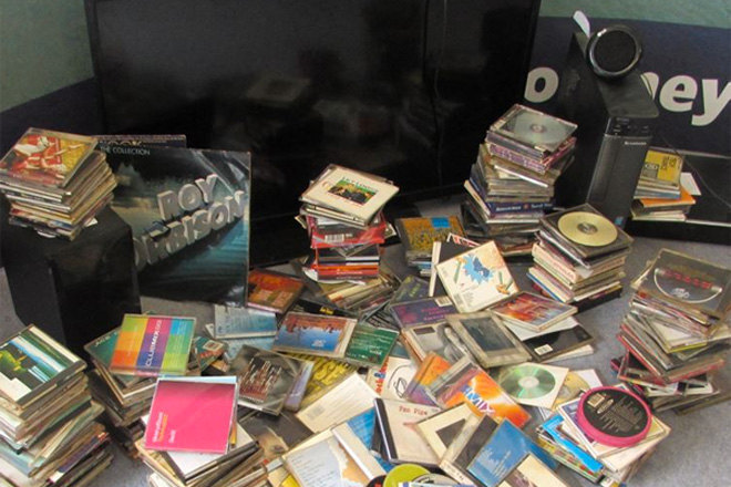 An OAP has had his drum 'n' bass CDs and turntables confiscated by authorities