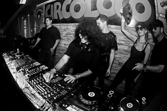 Paris Hilton got down to Nicole Moudaber at Circoloco last night
