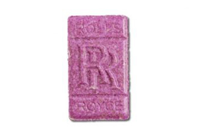 Police have issued a warning about pink 'Rolls Royce' ecstasy pills