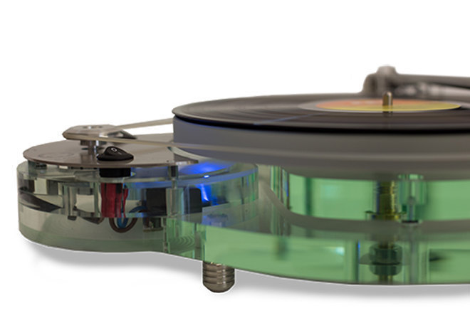 This glass-effect turntable is super slick