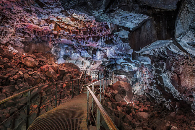 Party inside a glacier and lava tunnel at Secret Solstice Festival