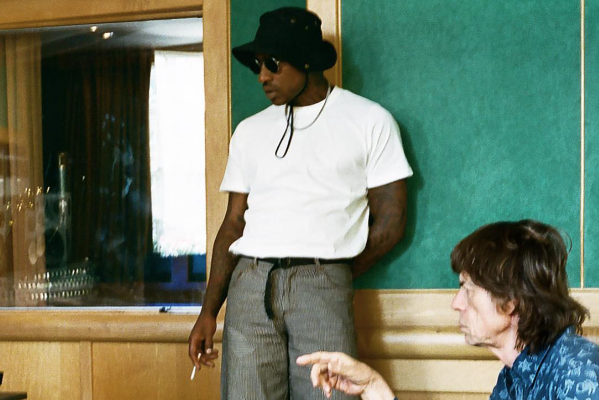 Skepta has been pictured in the studio with rock icon Mick Jagger