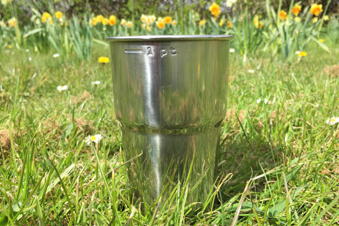 Reusable steel pint cups to be used at Glastonbury