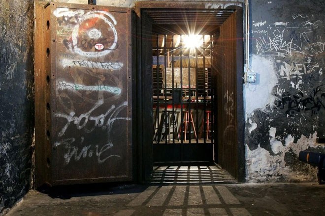 The door of Berlin nightclub Tresor is now an exhibit at a museum