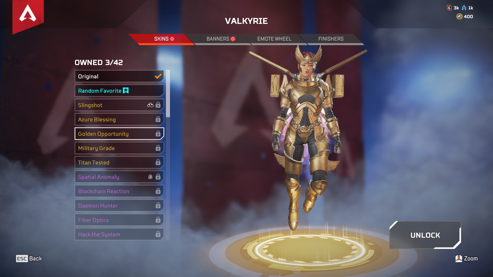 Golden Opportunity Skin in Apex Legends