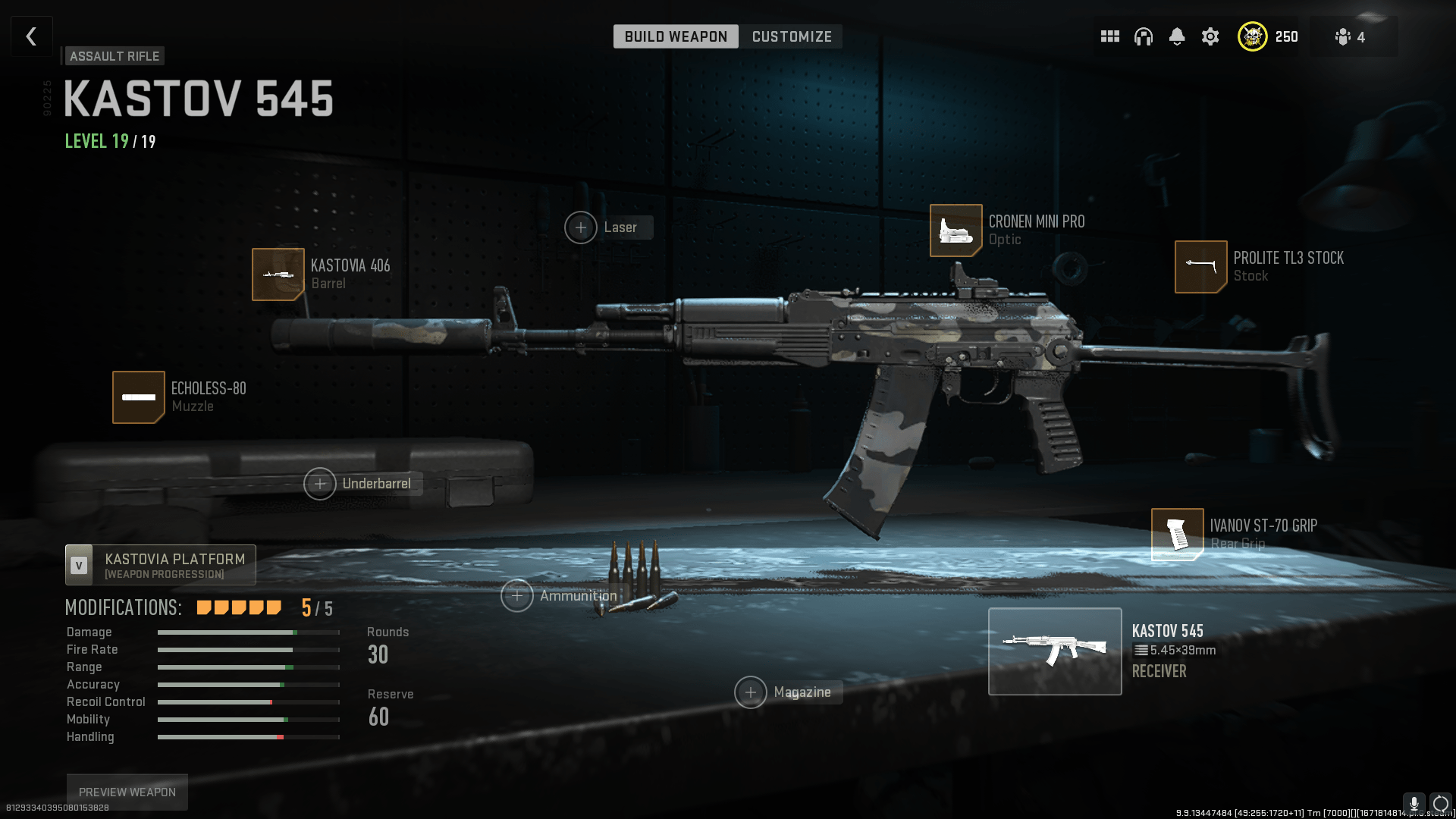 MW2 Kastov 545 Mid Range