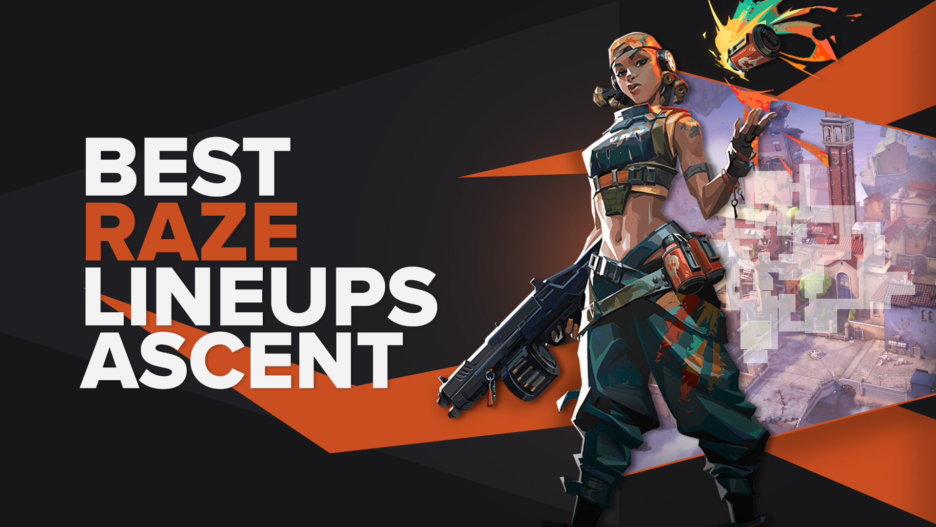 Best Raze Lineups on Ascent for 2024 [Boom Bot & Nades]