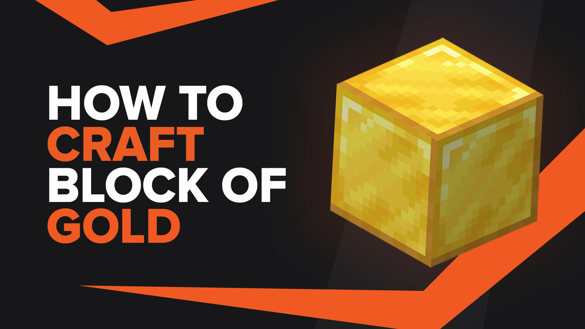 How To Make Block Of Gold In Minecraft